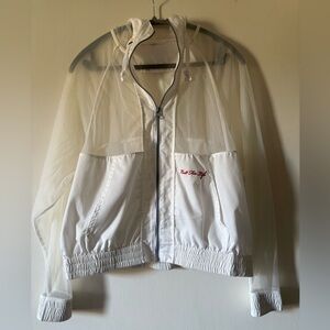 LANA DEL REY Lust for Life White Sheer Hooded Jacket